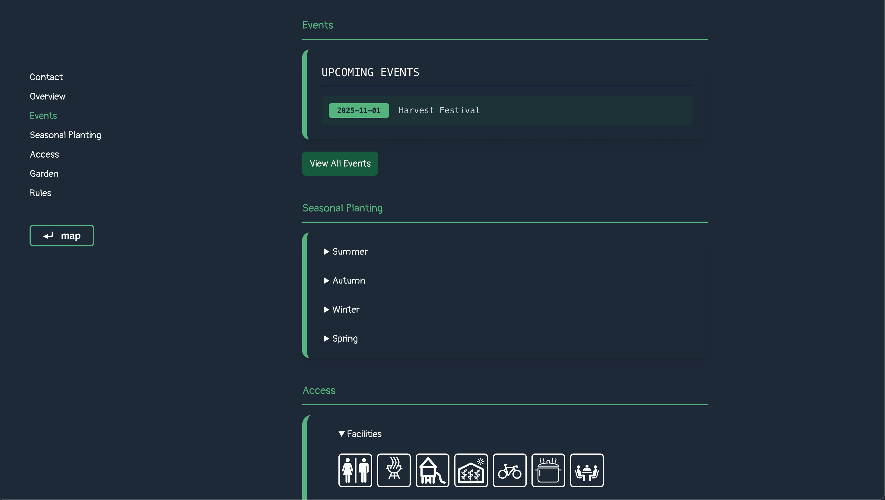 NZ Community Gardens - React.js Tailwind CSS MongoDB Image
