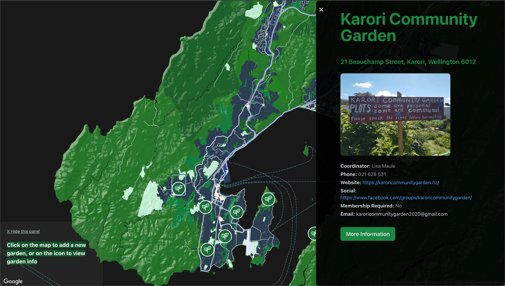 NZ Community Gardens - React.js Tailwind CSS MongoDB Image}