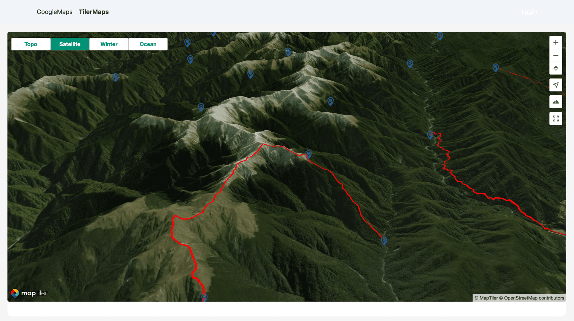 Hiking App with React, PostgreSQL and the Google Maps API Image}