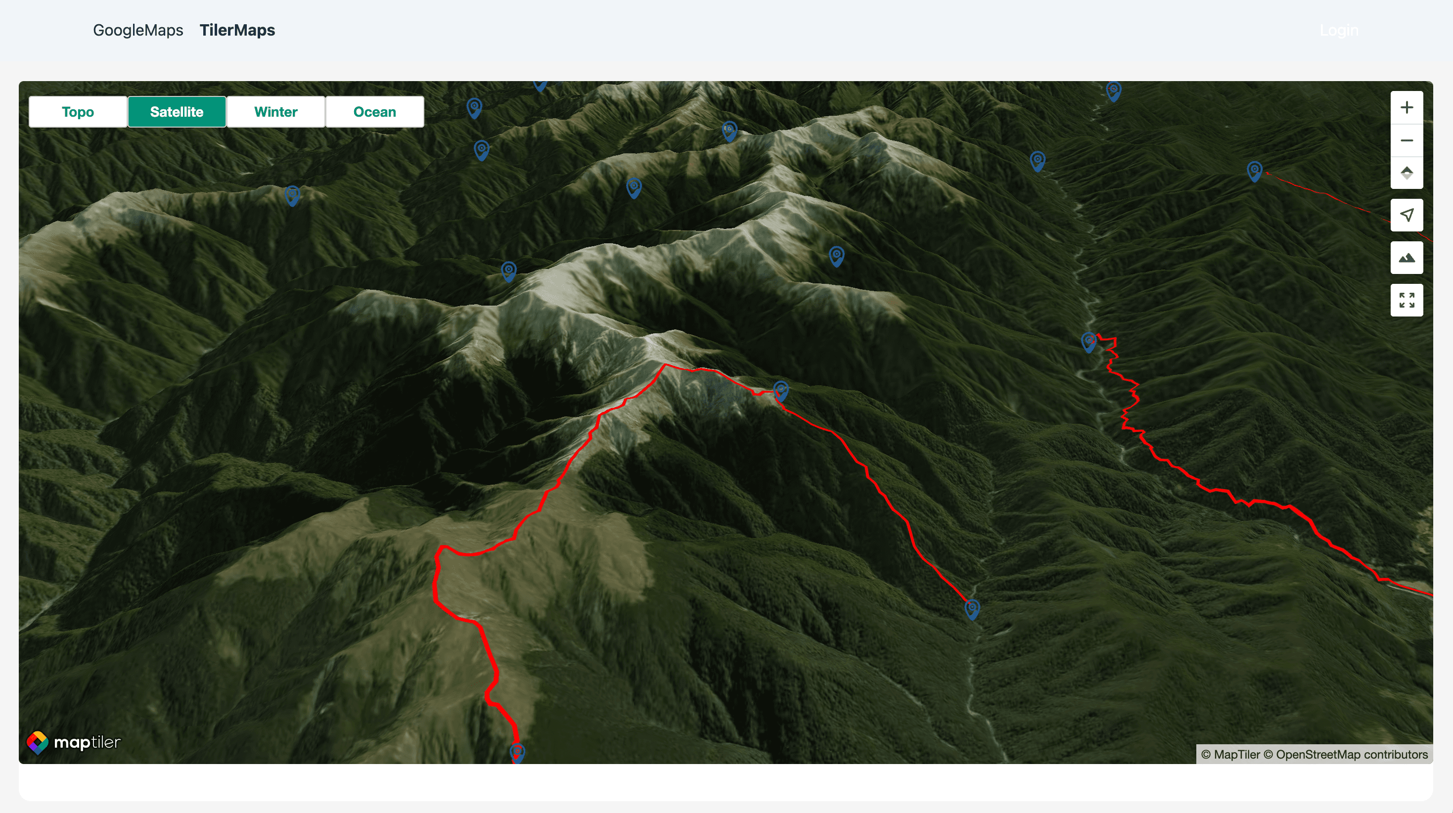 Hiking App with React, PostgreSQL and the Google Maps API Image