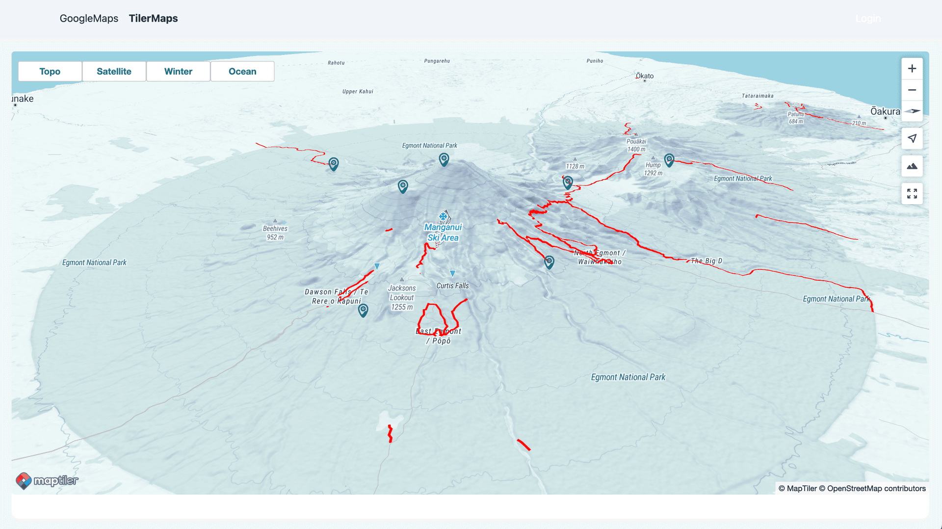 Hiking App with React, PostgreSQL and the Google Maps API Image}