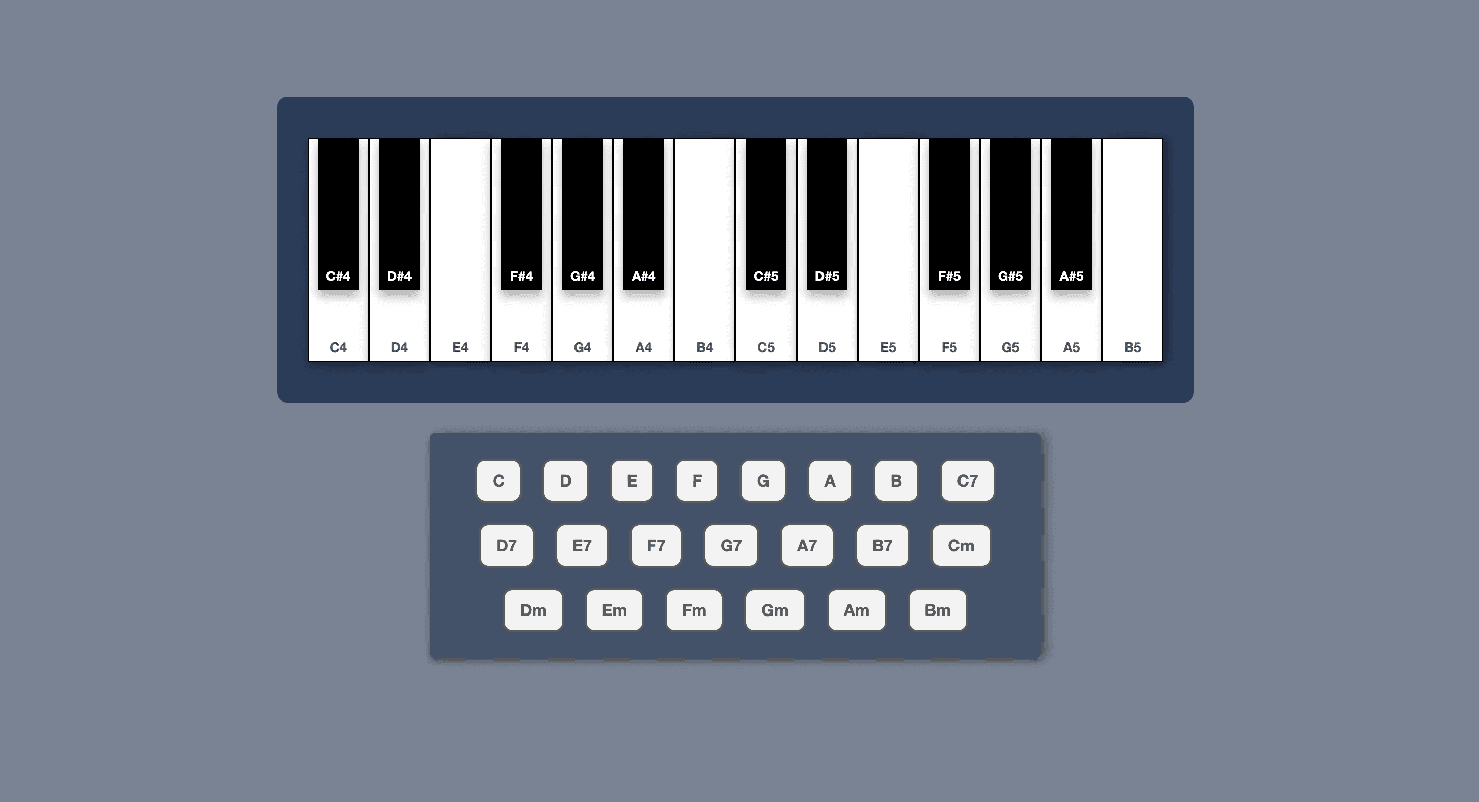 Piano App with React and the Tonejs API Image