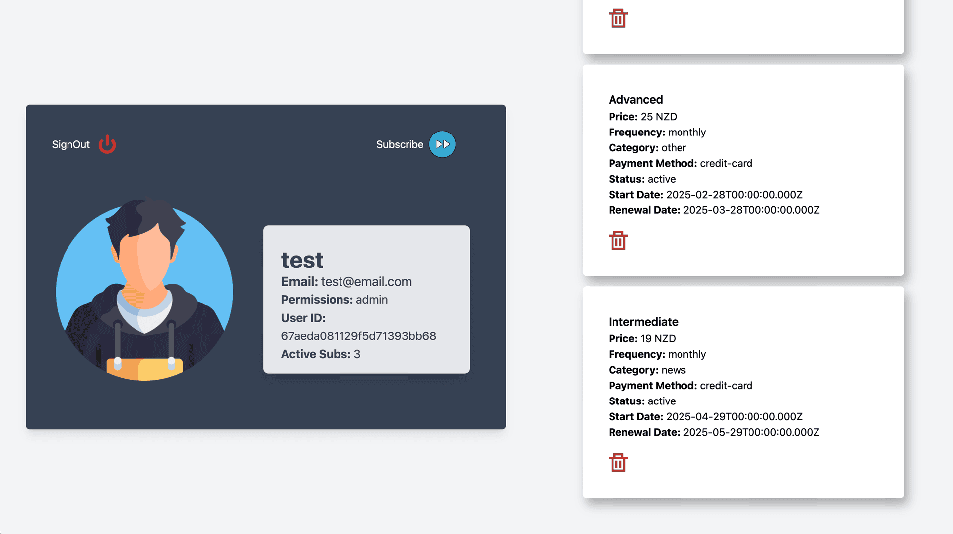 Subscription App with Paystation API and MongoDB Image}